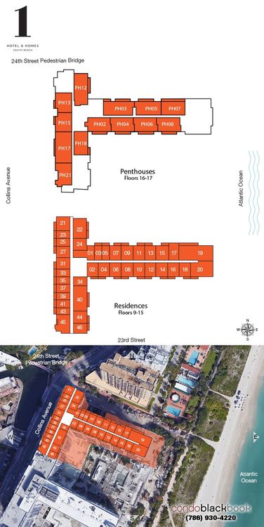 1 Hotel & Homes floorplans