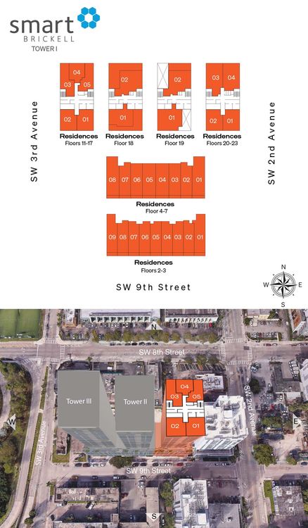 Smart Brickell floorplans